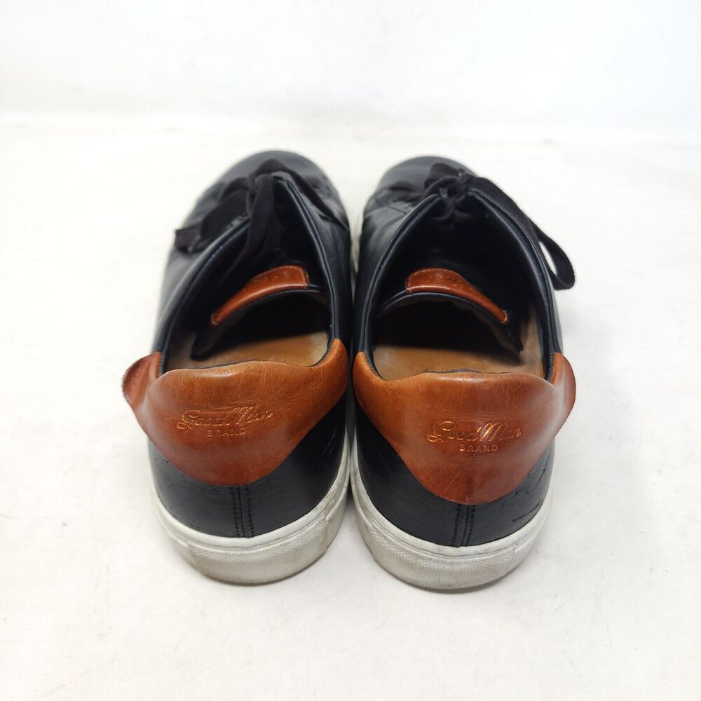 Good Man Brand Mens Sneakers Legend Black Leather Shoes Russell Wilson Italy 12 - Picture 3 of 11
